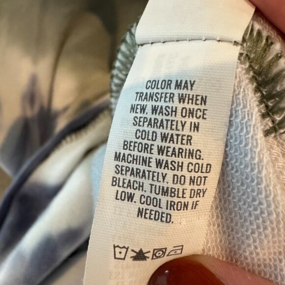 Offline by Aerie Women’s Tie Dye Crewneck Sweatshirt Olive Green Blue Size M - Picture 7 of 7